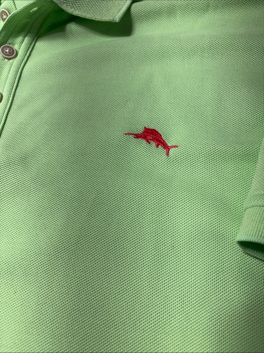 Tommy Bahama Island Zone Lime Green Polo - Picture 3 of 11